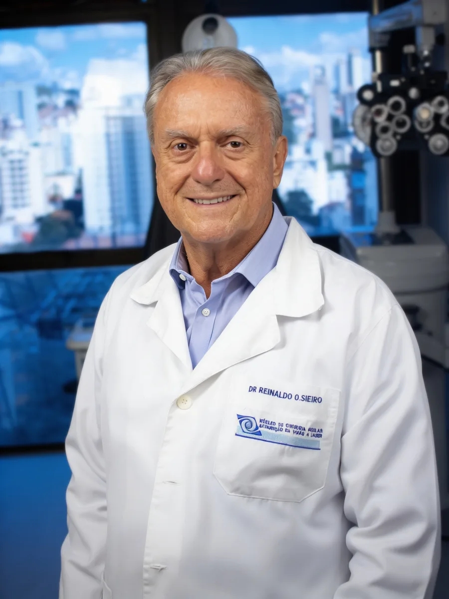 Dr. Reinaldo Sieiro sorrindo, oftalmologista e diretor da Laser Visão